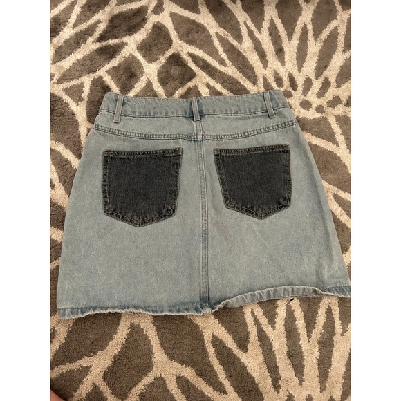 Wild Fable Patchwork Panel Denim Skirt - Picture 3 of 3